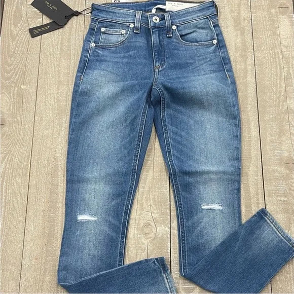 NWT rag & bone $255 Cate Mid Rise Ankle Skinny In Hazy Daze Size 23 Skinny